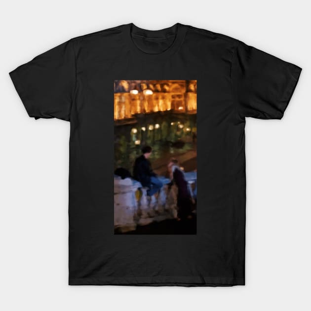 Before Sunrise Film Painting T-Shirt by aplinsky